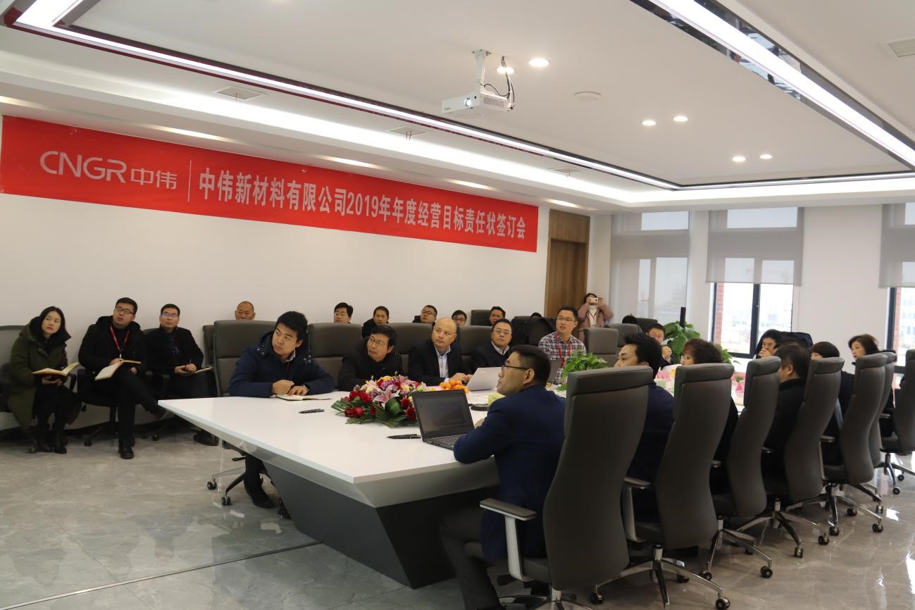 目標(biāo)至上，砥礪前行——中偉新材料2019年度經(jīng)營(yíng)目標(biāo)責(zé)任狀簽訂儀式成功舉行 